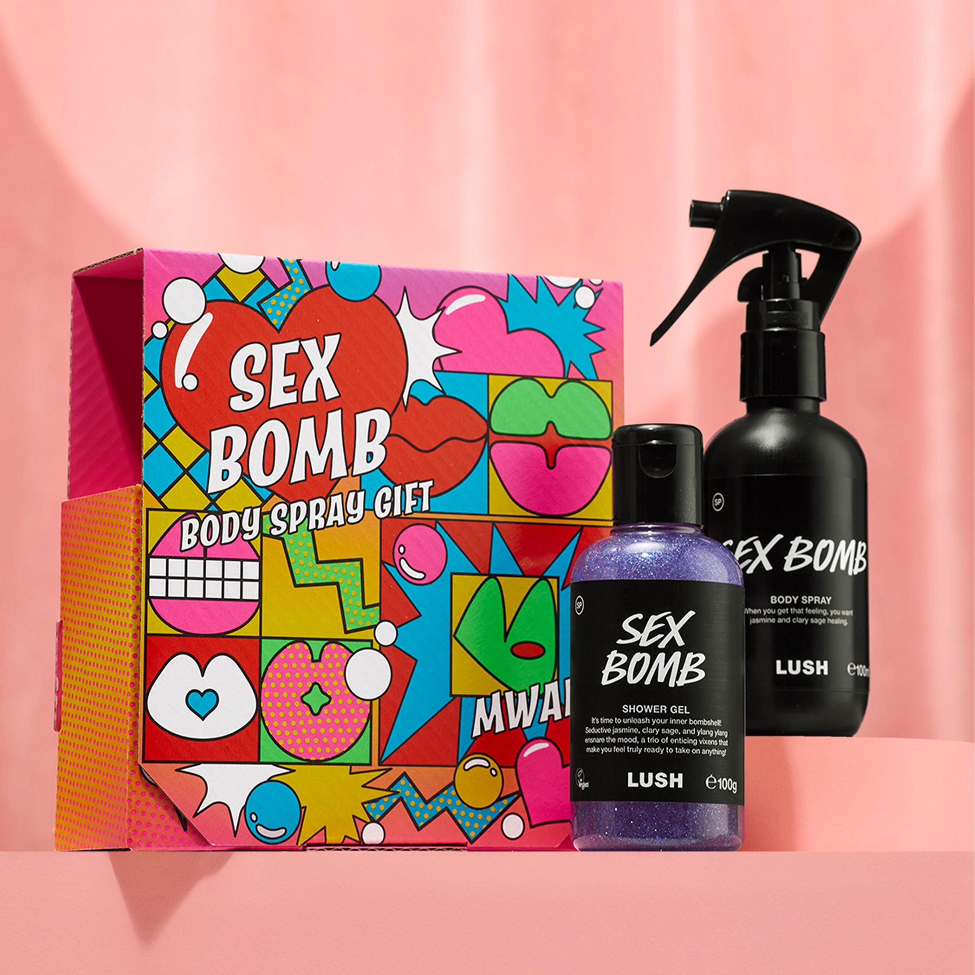 SEX BOMB グリッター ミスト & シャワージェル セット Sex Bomb – LUSH Hellas