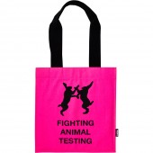 Fighting Animal Testing Tote - Fluoro Pink
